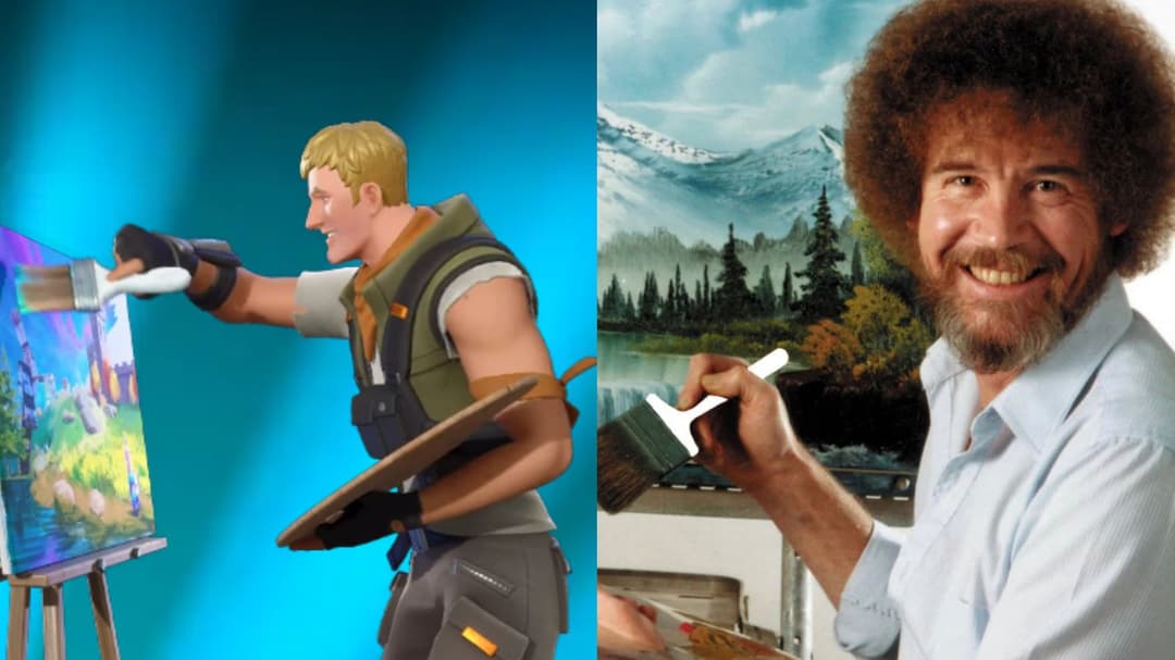 Emote Bob Ross Bikin Gamers Fortnite Terpukau!